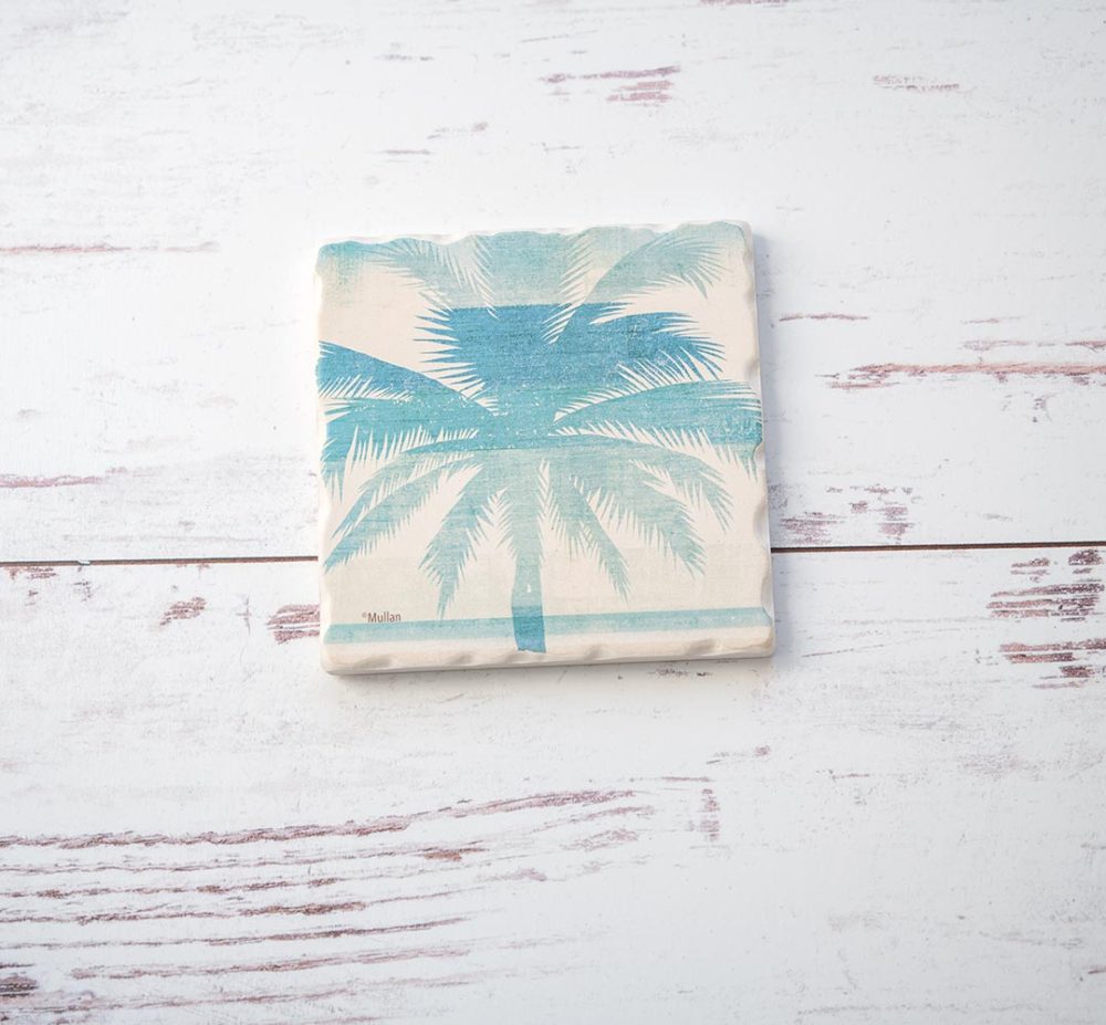 Palm Tree coaster from the Counterart and Highland Home Beachscapes coaster set
