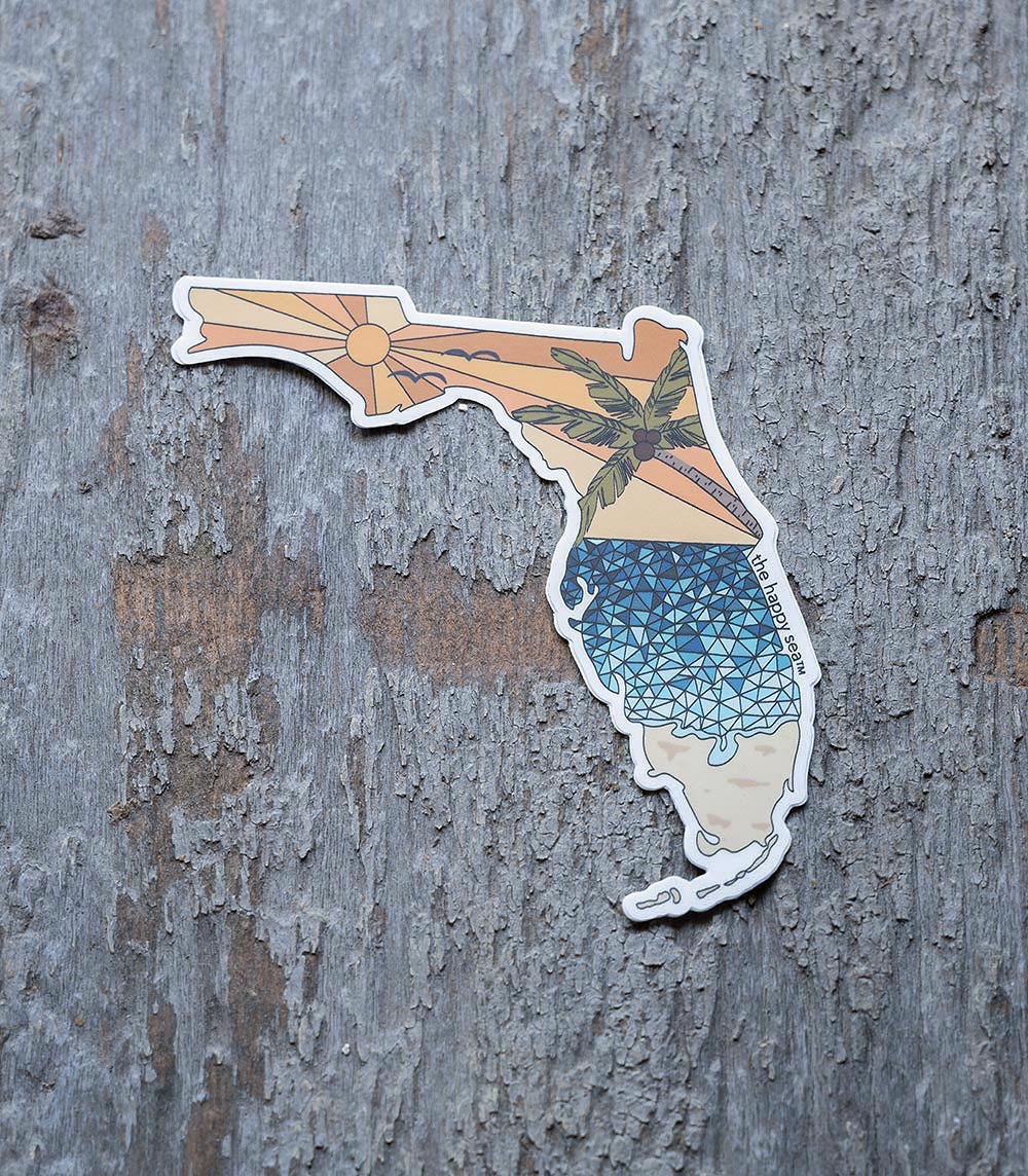 State of Florida Die-Cut Sticker by The Happy Sea