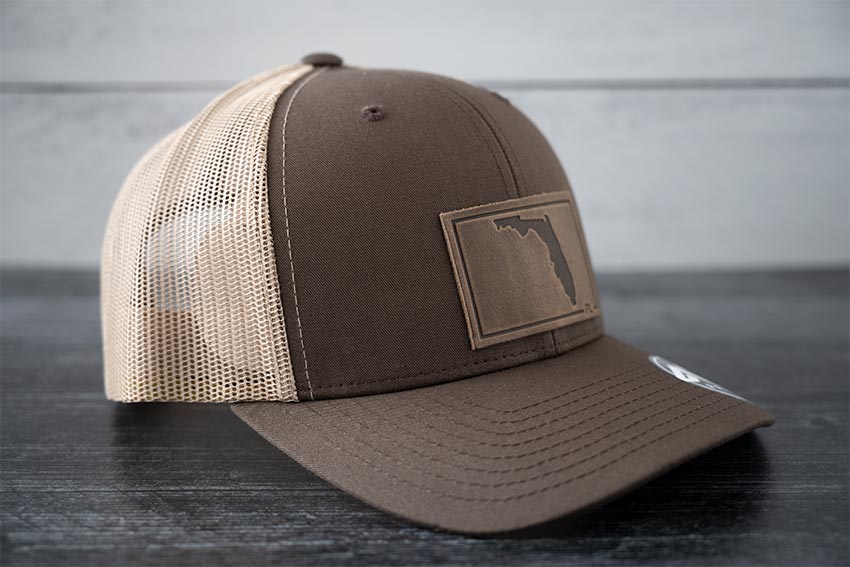 hats-range-leather-brown-khaki-state-of-florida-leather-patch-hat-angle-2