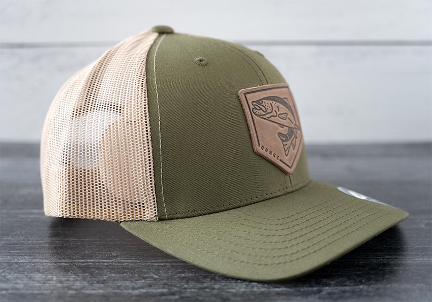 hats-range-leather-moss-khaki-american-trout-leather-patch-hat-angle-view-2