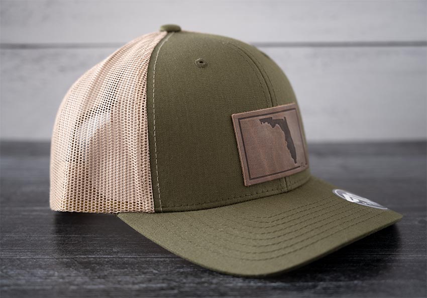 hats-range-leather-moss-khaki-state-of-florida-leather-patch-hat-angle-2
