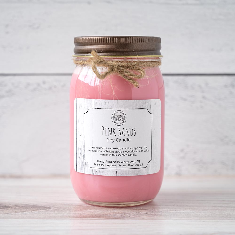 Pink Sands Soy Candle by Coastal Threads Candle Co