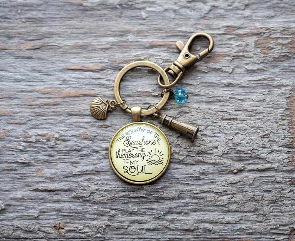 The Sounds of the Seashore Rustic keychain by Gutsy Goodness