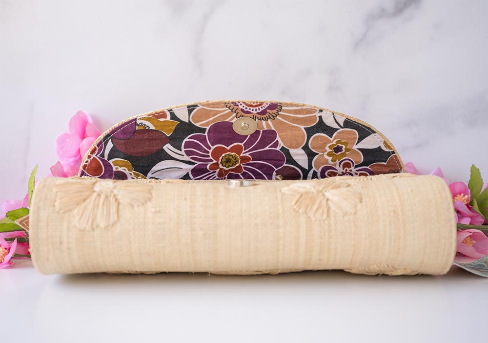 Front Open View of the Shebobo Tulum Flower Crossover Body Bag