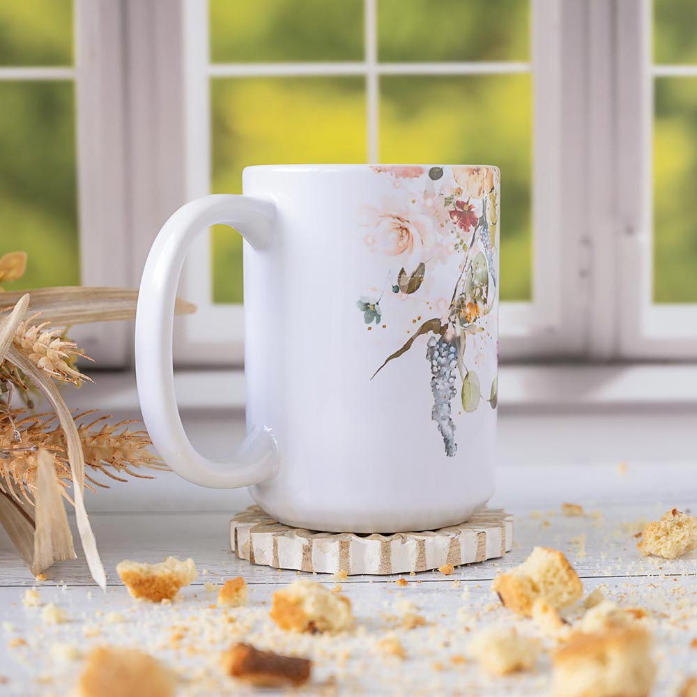 Right Angle View of the Hummingbird Mug by Florae & Snow