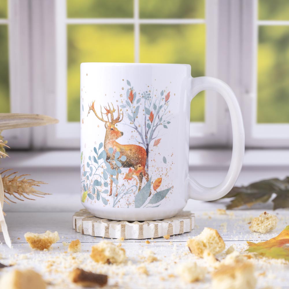 Left View of the Florae & Snow Nordic Woodland Mug